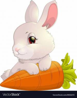 Раскраска заяц с морковкой для детей #16 #312769