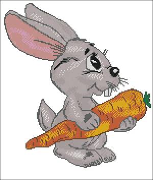 Раскраска заяц с морковкой для детей #20 #312773