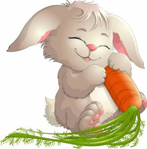 Раскраска заяц с морковкой для детей #24 #312777
