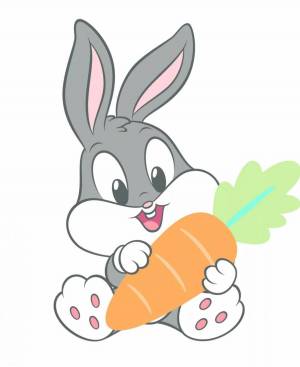 Раскраска заяц с морковкой для детей #26 #312779