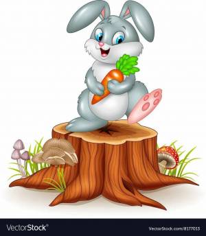 Раскраска заяц с морковкой для детей #28 #312781