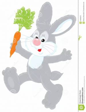 Раскраска заяц с морковкой для детей #29 #312782