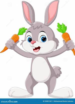 Раскраска заяц с морковкой для детей #35 #312788