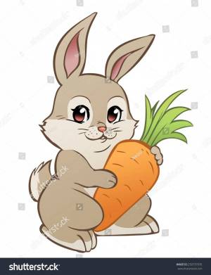 Раскраска заяц с морковкой для детей #36 #312789