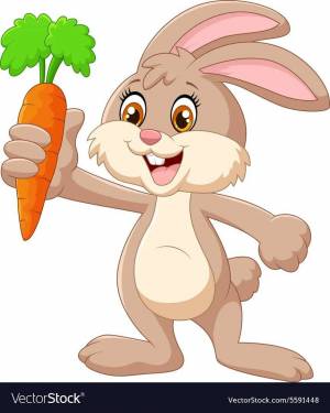 Раскраска заяц с морковкой для детей #37 #312790