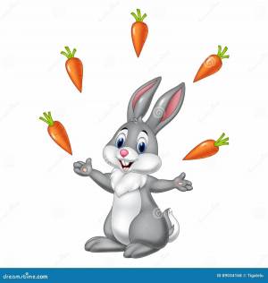 Раскраска заяц с морковкой для детей #38 #312791