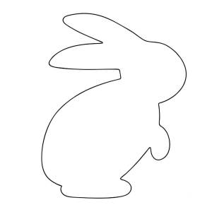Раскраска заяц шаблон #34 #312863