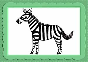 Раскраска зебра без полосок для детей #8 #314326