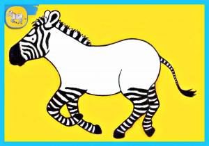 Раскраска зебра без полосок для детей #9 #314327