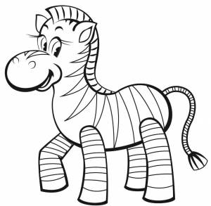 Раскраска зебра без полосок для детей #13 #314331