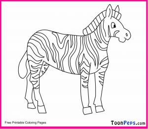 Раскраска зебра без полосок для детей #14 #314332