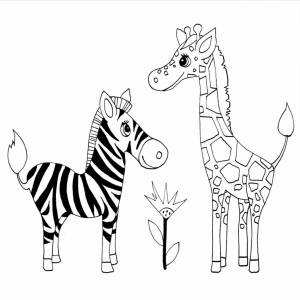 Раскраска зебра для детей 3 4 лет #10 #314395