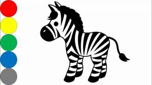 Раскраска зебра для детей 3 4 лет #12 #314397