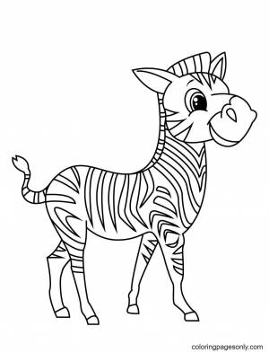 Раскраска зебра для детей 3 4 лет #21 #314406