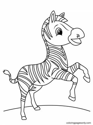 Раскраска зебра для детей 3 4 лет #37 #314422