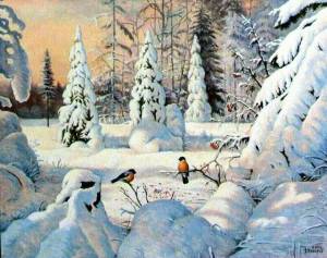 Раскраска зима в лесу для детей #30 #315145