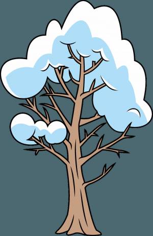 Раскраска зимнее дерево для детей #4 #315521