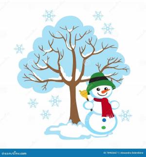Раскраска зимнее дерево для детей #6 #315523