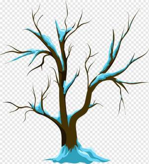 Раскраска зимнее дерево для детей #7 #315524