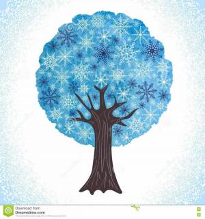 Раскраска зимнее дерево для детей #12 #315529