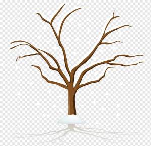 Раскраска зимнее дерево для детей #16 #315533