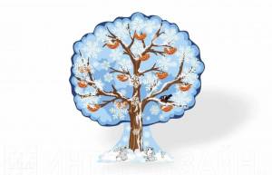 Раскраска зимнее дерево для детей #36 #315553
