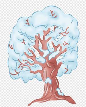 Раскраска зимнее дерево для детей #37 #315554