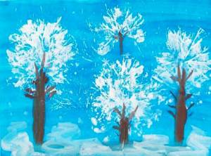 Раскраска зимнее дерево для детей 3 4 лет #9 #315563