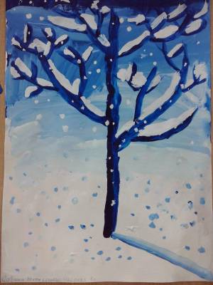 Раскраска зимнее дерево для детей 3 4 лет #10 #315564
