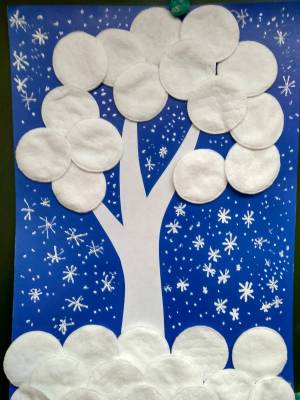 Раскраска зимнее дерево для детей 3 4 лет #21 #315575