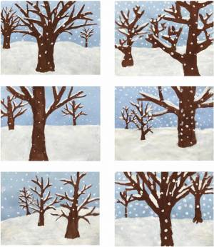 Раскраска зимнее дерево для детей 3 4 лет #29 #315583
