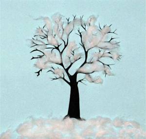 Раскраска зимнее дерево для детей 3 4 лет #30 #315584