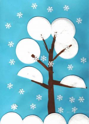 Раскраска зимнее дерево для детей 3 4 лет #32 #315586