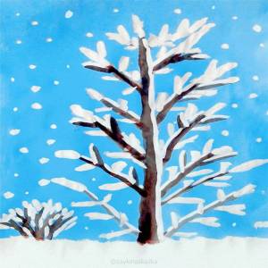 Раскраска зимнее дерево для детей 3 4 лет #34 #315588