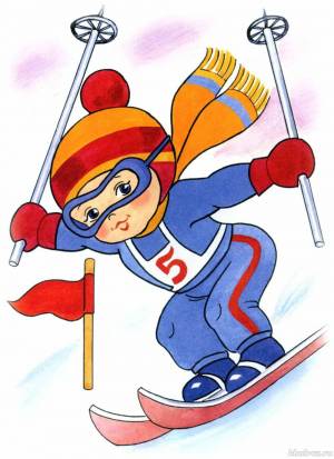 Раскраска зимние виды спорта для детей картинки #36 #315771