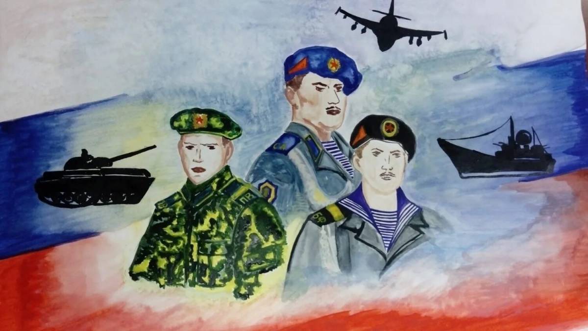 Защитники отечества рисунок #27