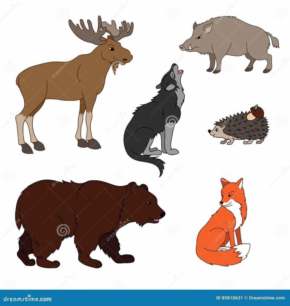 картинки про лесных животных для детей