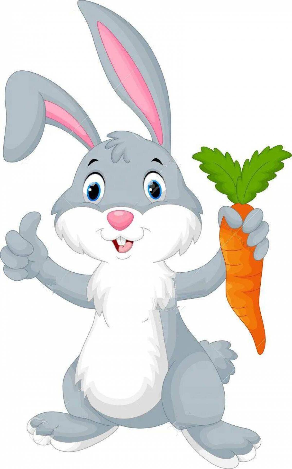 Заяц с морковкой для детей #6