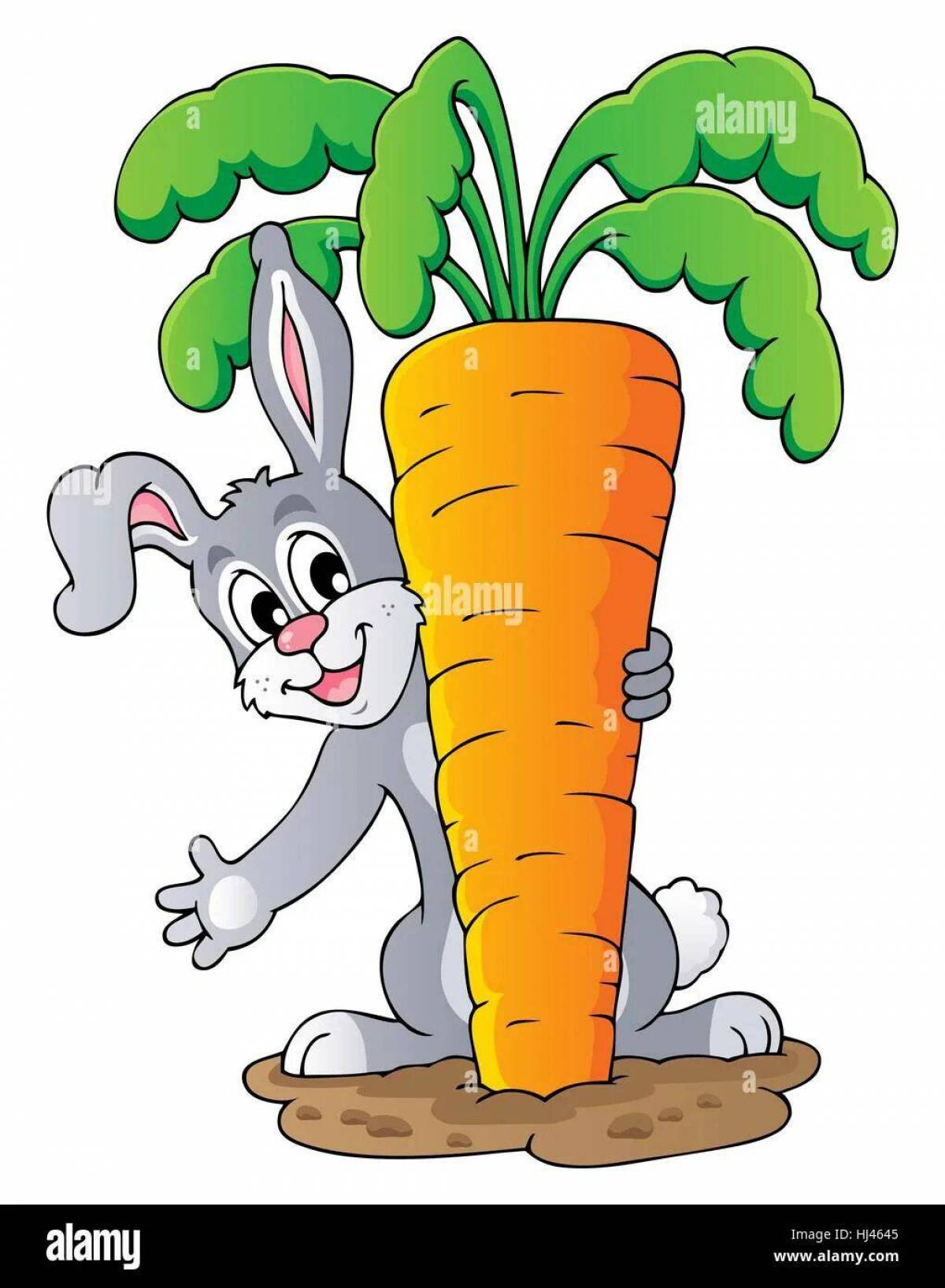 Заяц с морковкой для детей #10