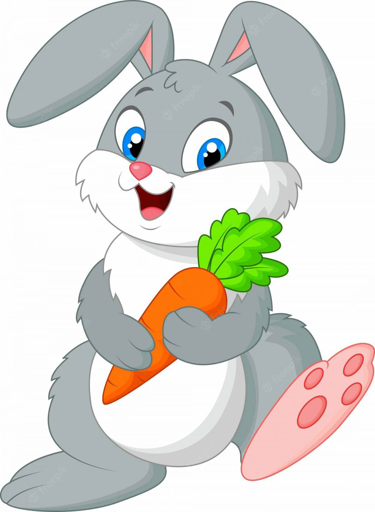 Заяц с морковкой для детей #15