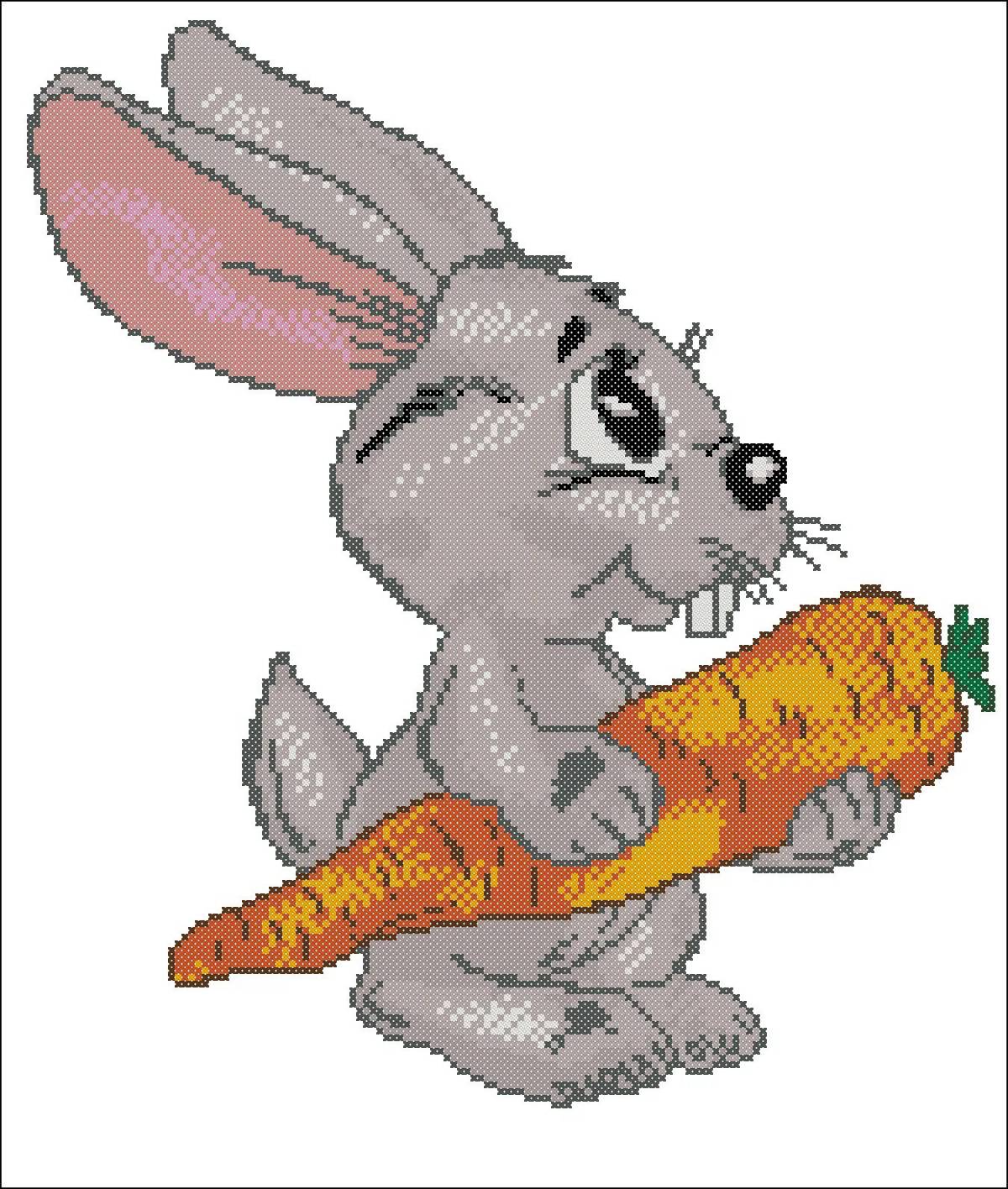 Заяц с морковкой для детей #20