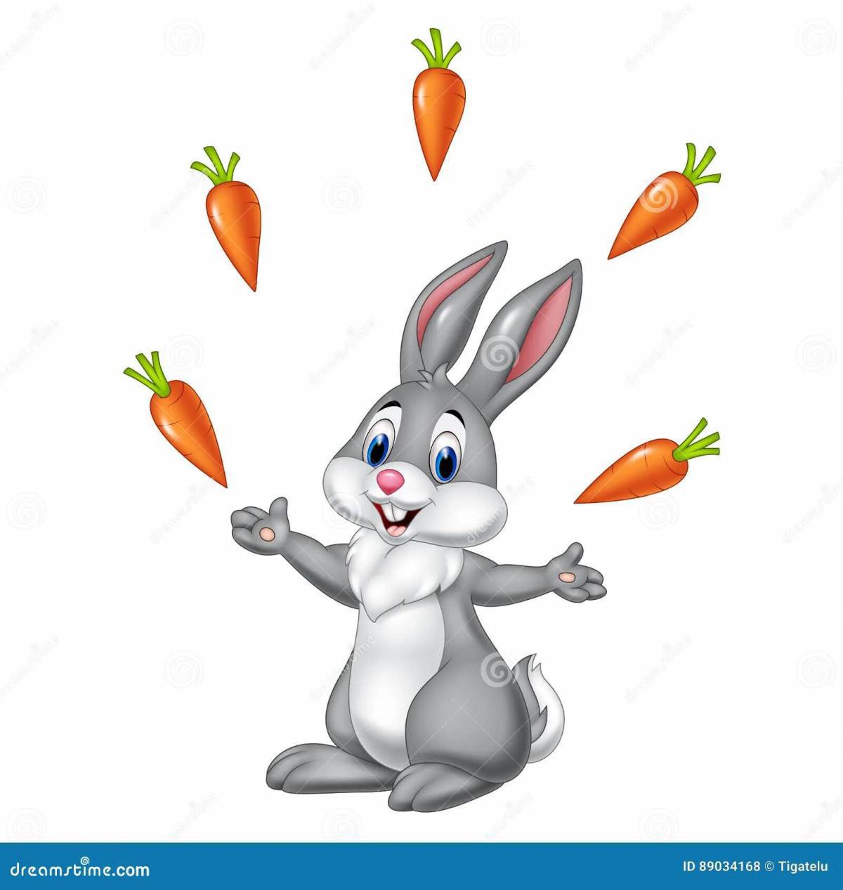 Заяц с морковкой для детей #38