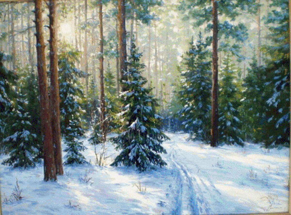 Зима в лесу для детей #11