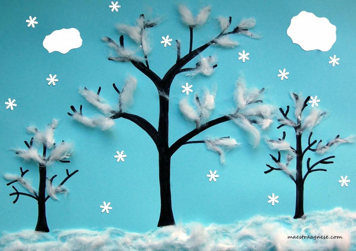 Зимнее дерево для детей #30