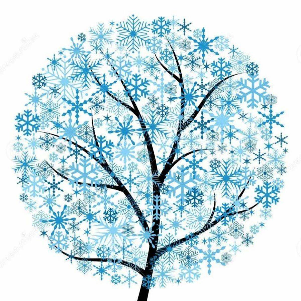 Зимнее дерево для детей #31