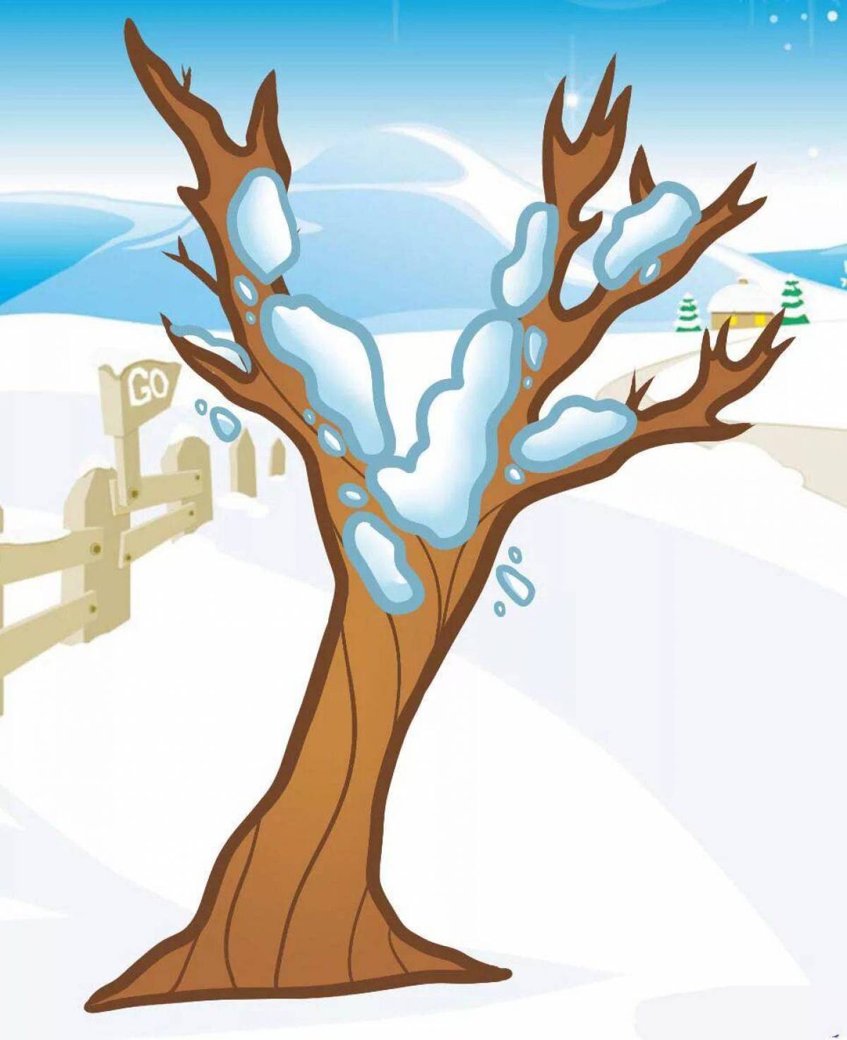 Зимнее дерево для детей #34