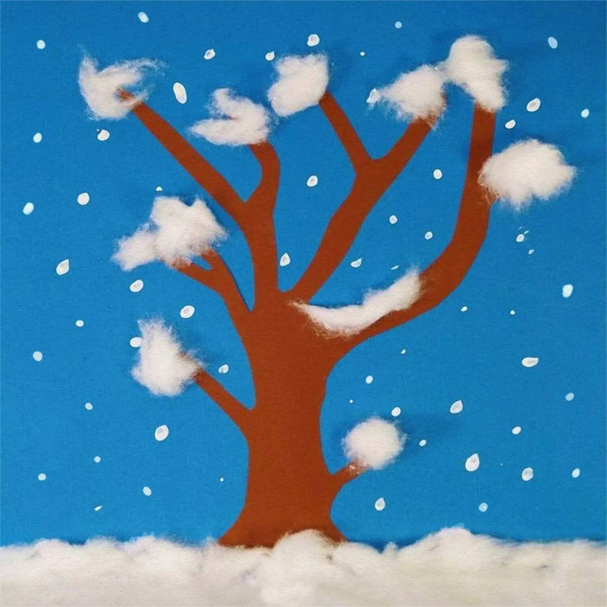 Зимнее дерево для детей 3 4 лет #6