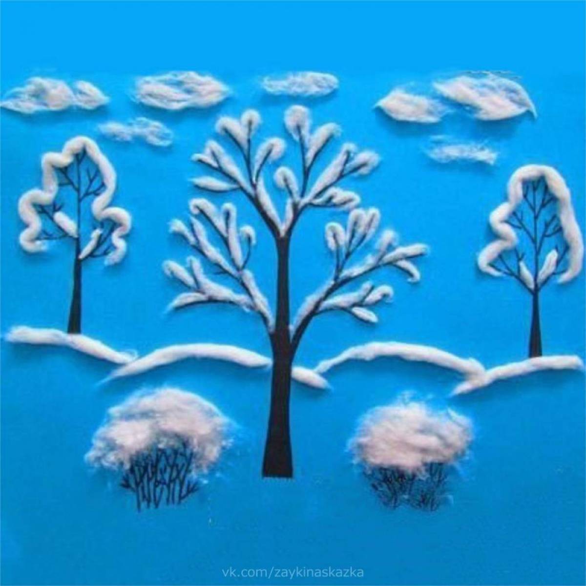 Зимнее дерево для детей 3 4 лет #12