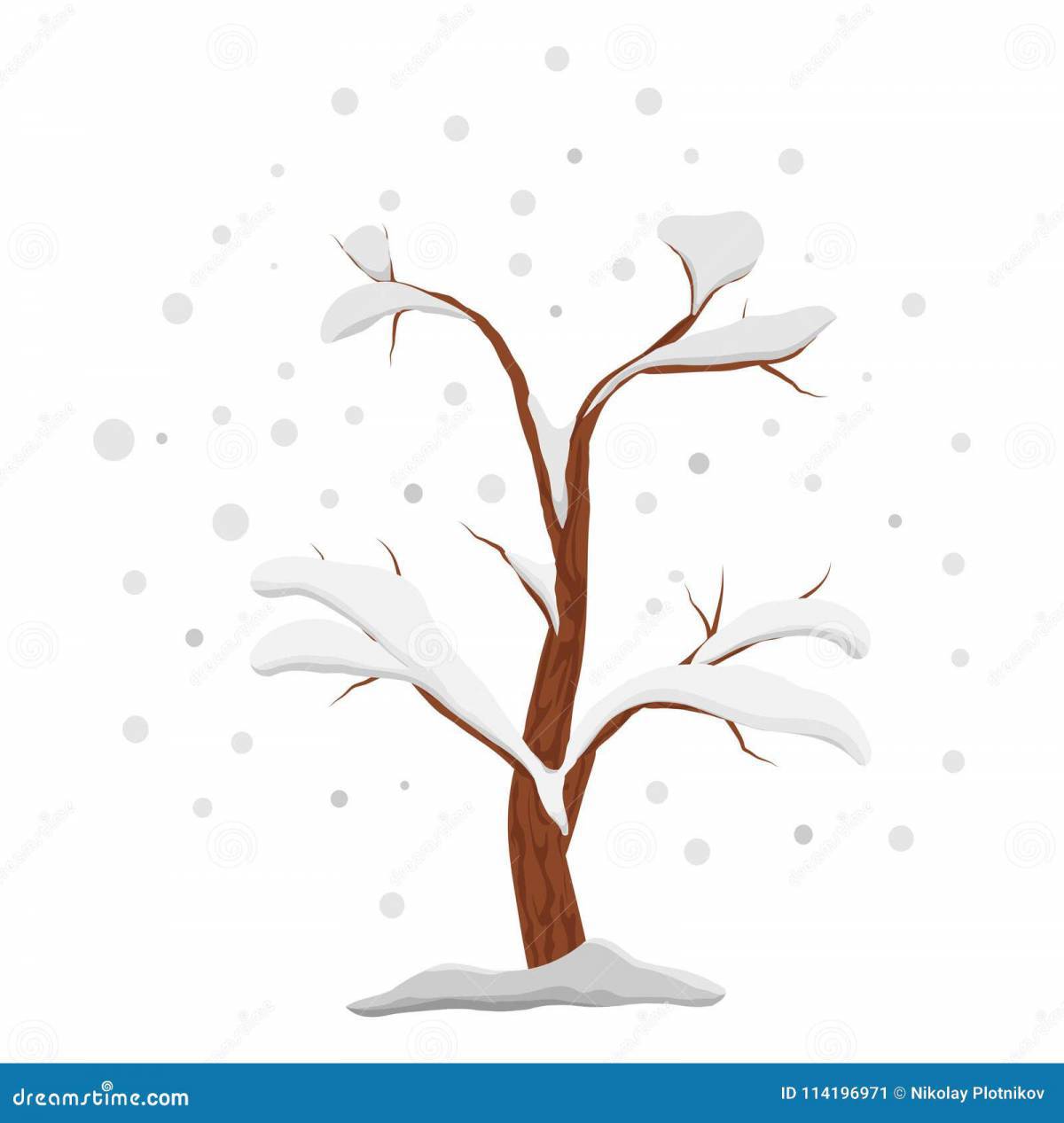 Зимнее дерево для детей 3 4 лет #28