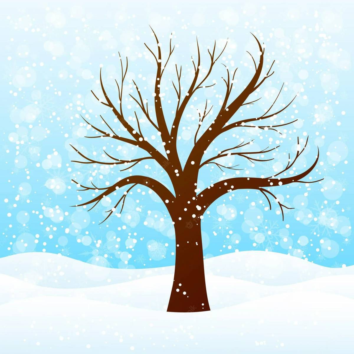 Зимнее дерево для детей 3 4 лет #33